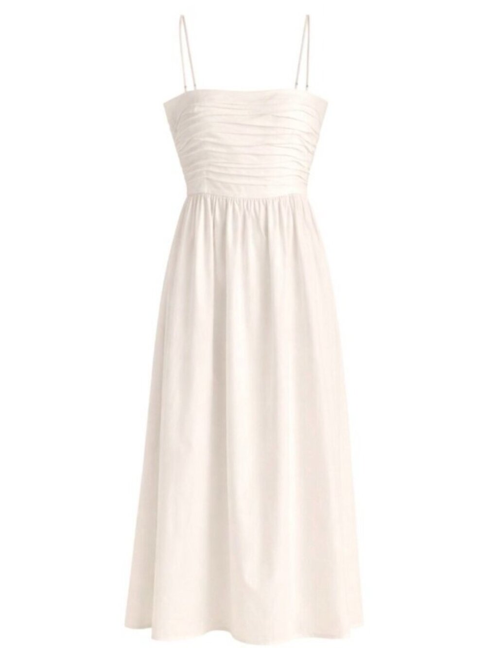 Reformation Lissa Convertible Organic Cotton Midi Dress Ivory NWT Size 8 - Picture 3 of 16